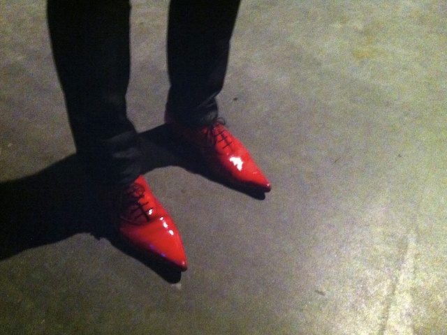 rooie schoenen van Ray