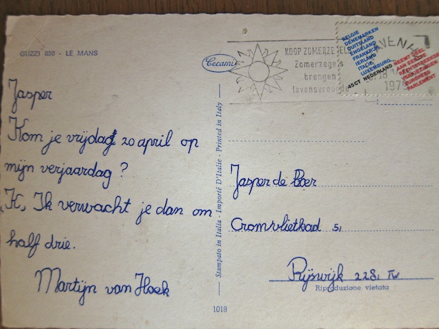 uitnodiging uit 1979