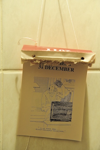 "ik ga naar bed...alvast gelukkig nieuwjaar", Peter's zeurkalender